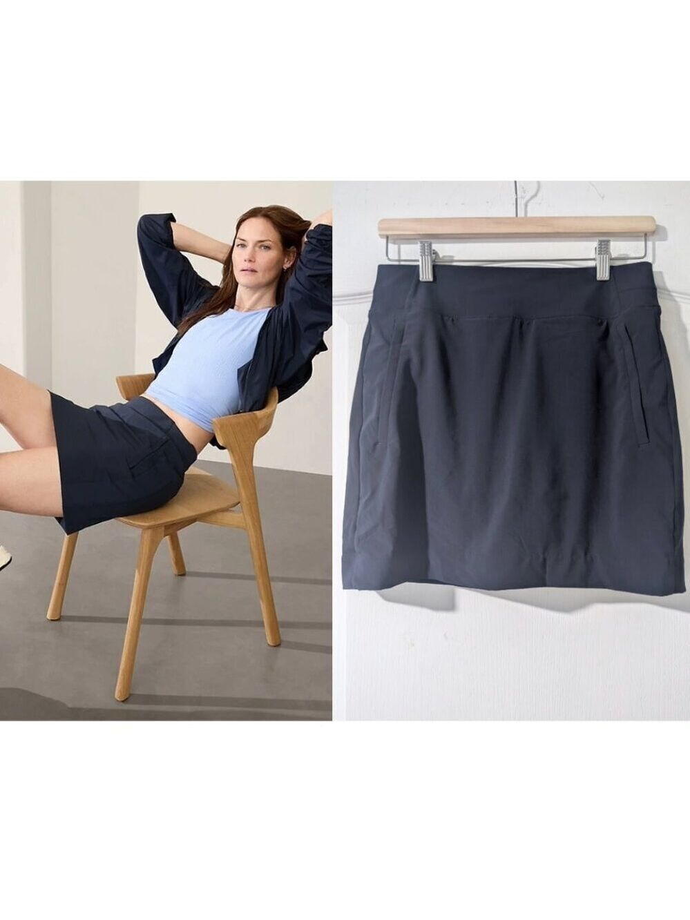 Athleta | Brooklyn Mid Rise 16" Skort In Navy